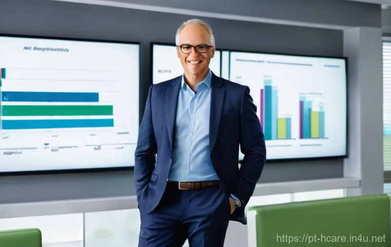 건강관리사 업무에서 사용하는 소프트웨어 - **Prompt:** "A warm and inviting scene depicting a middle-aged woman, dressed comfortably in modest,...