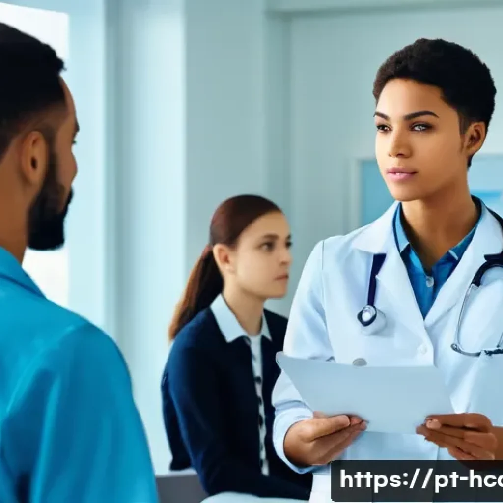 건강관리사 직무별 자격증 요구 사항 - **Prompt:** A diverse group of young adult students, both male and female, are in a bright, modern c...