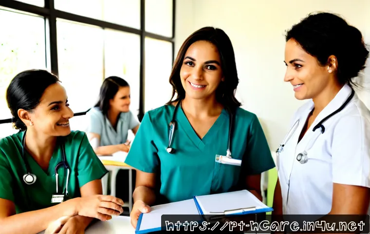 건강관리사 업무 중 직무 만족도를 높이는 법 - Photorealistic Brazilian healthcare manager in a bright community clinic, warmly listening to a dive...